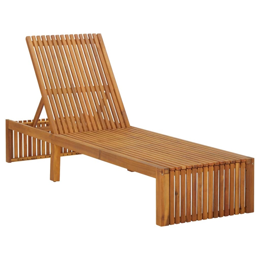 Șezlong De Plajă, Lemn Masiv De Acacia