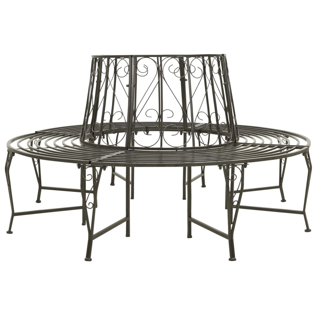 Bancă De Copac Pentru Grădină, 160 Cm, Oțel