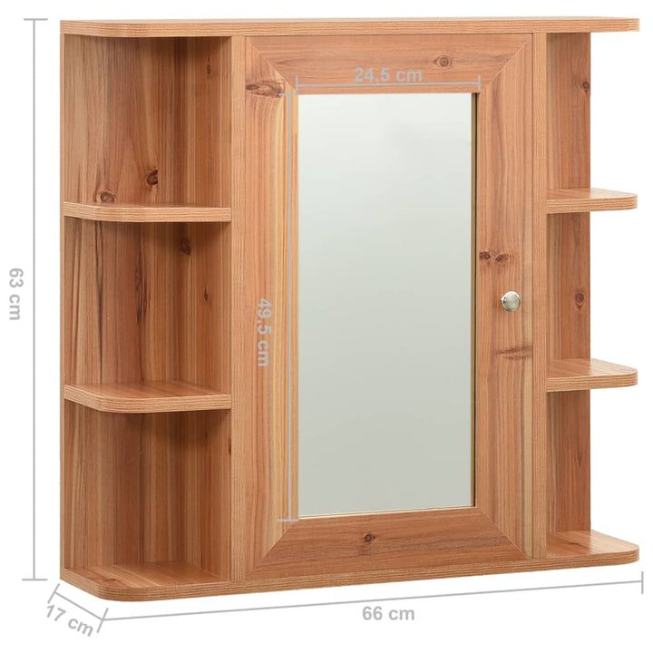 Dulap De Baie Cu Oglindă, , 66X17X63 Cm, Mdf