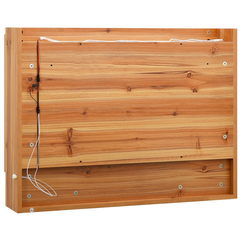 Dulap De Baie Cu Oglindă Și Led-Uri, , 80X15X60 Cm, Mdf