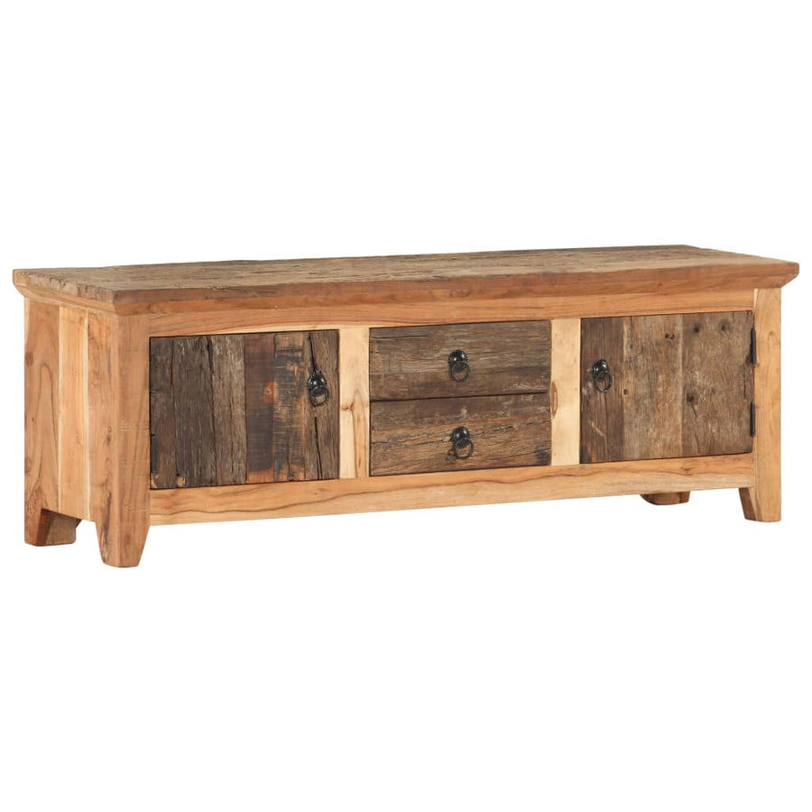 Comodă Tv, 120 X 30 X 40 Cm, Lemn Masiv Acacia/Lemn Reciclat