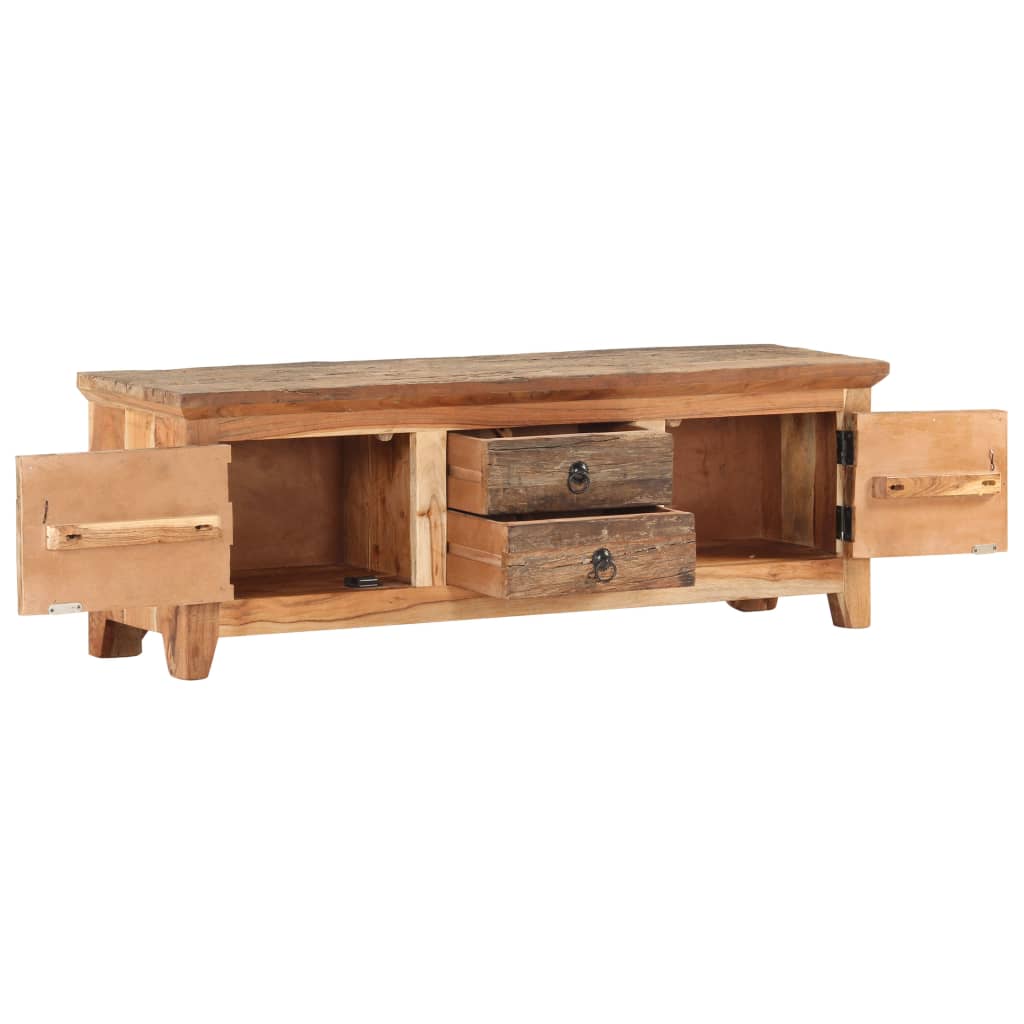 Comodă Tv, 120 X 30 X 40 Cm, Lemn Masiv Acacia/Lemn Reciclat