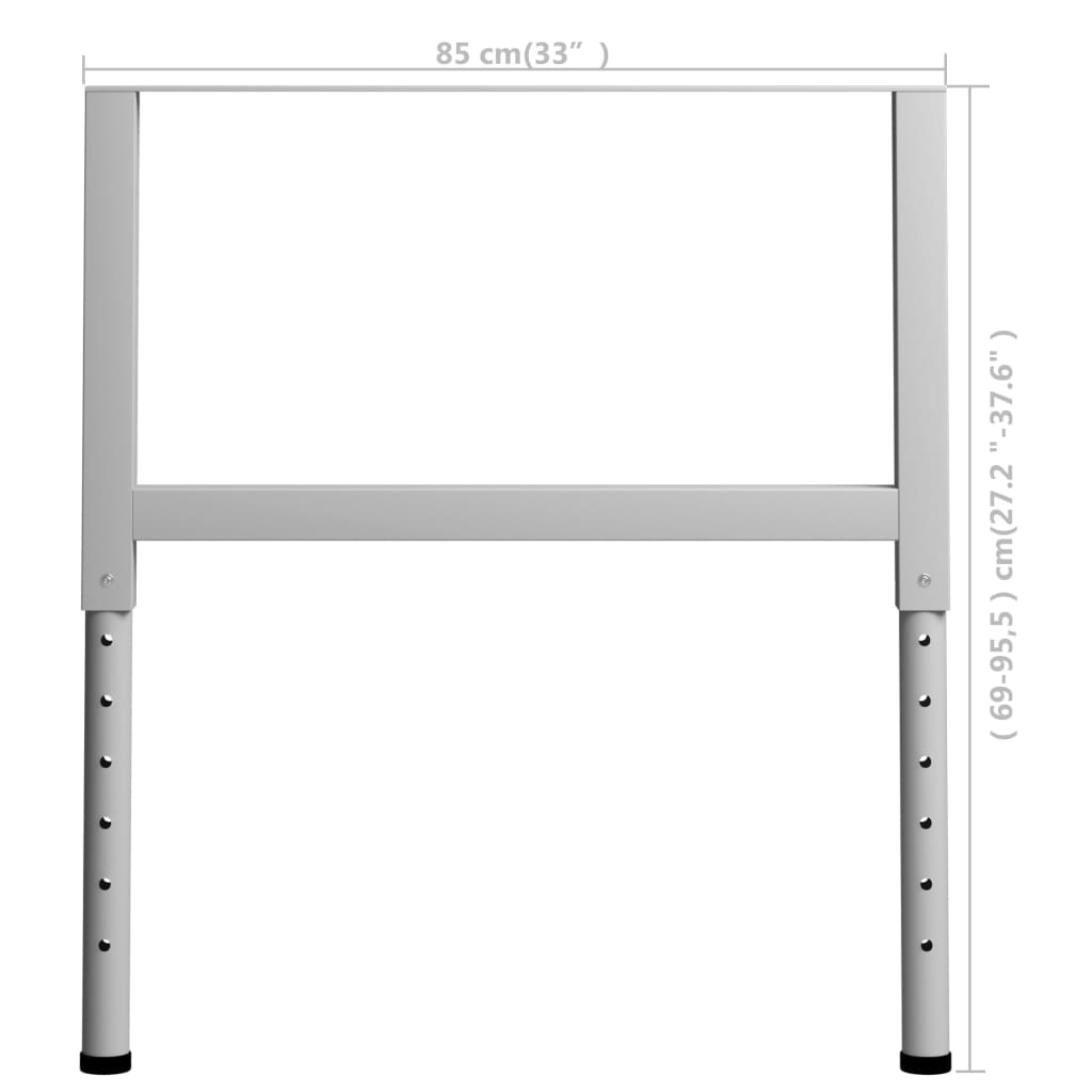 Cadre Banc Lucru Reglabile, 2 Buc., , 85X(69-95,5) Cm, Metal