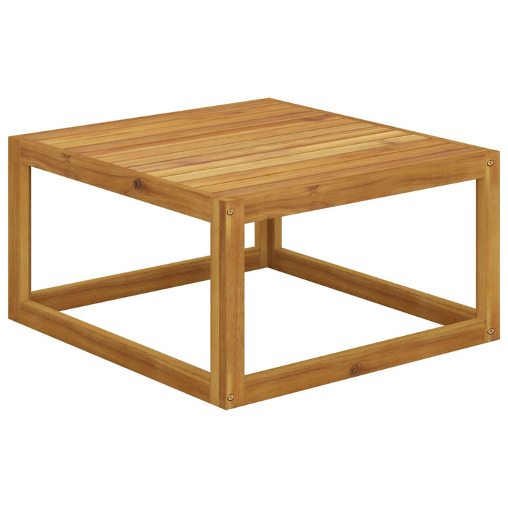 Canapea Modulară De Mijloc, Perne Alb , Lemn Masiv Acacia