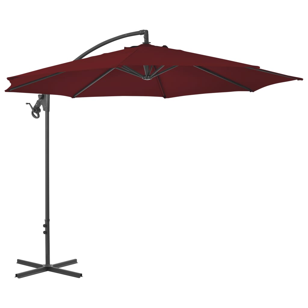 Umbrelă În Consolă De Grădină, Stâlp Din Oțel, Verde, 300 Cm
