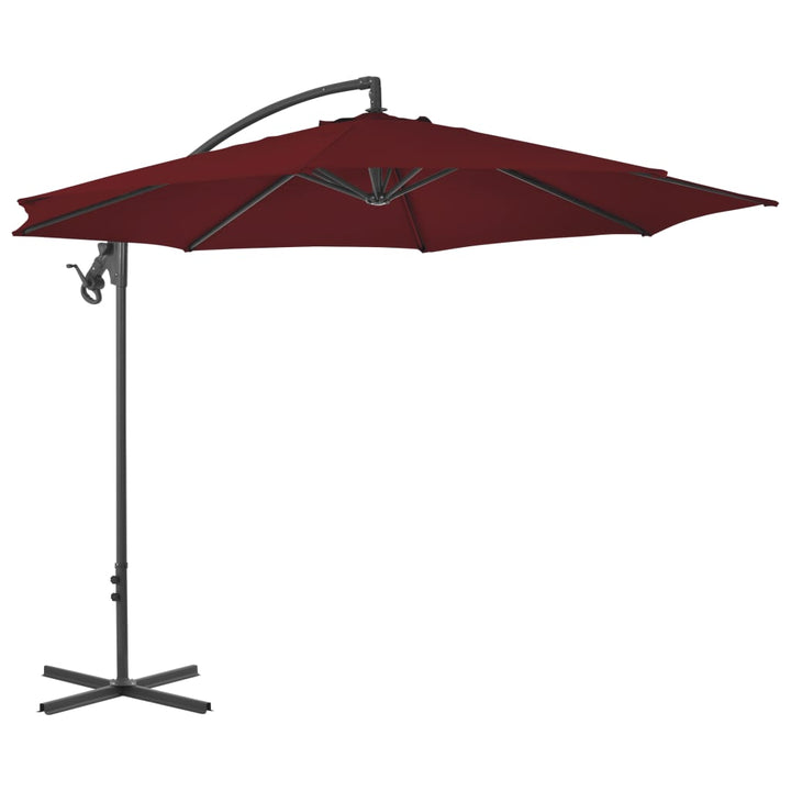 Umbrelă În Consolă De Grădină, Stâlp Din Oțel, Verde, 300 Cm