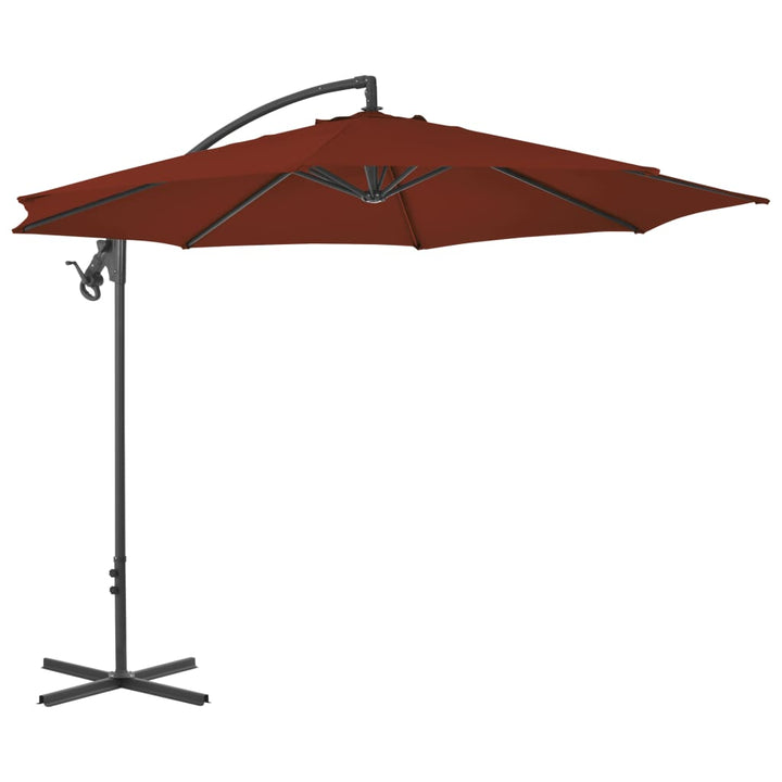 Umbrelă În Consolă De Grădină, Stâlp Din Oțel, Verde, 300 Cm