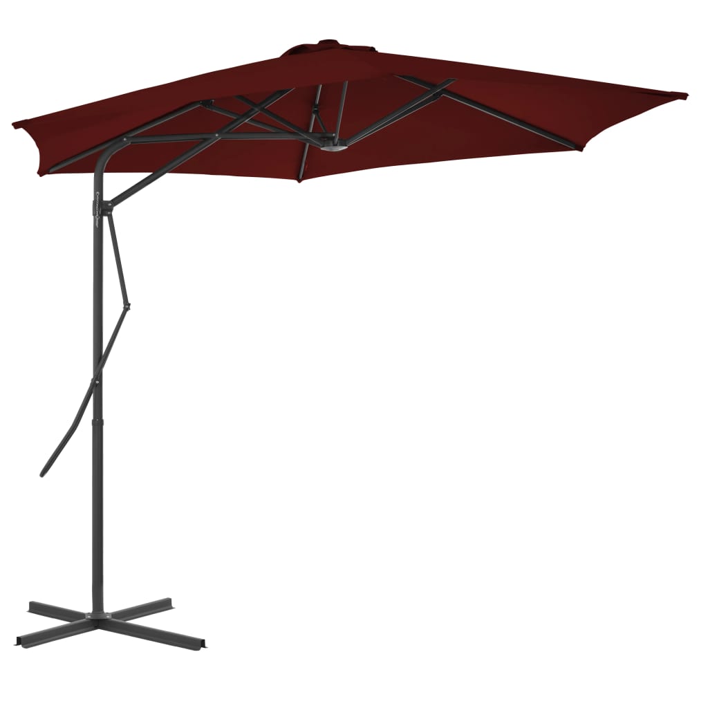 Umbrelă Soare De Exterior Cu Stâlp Din Oțel, , 300 Cm