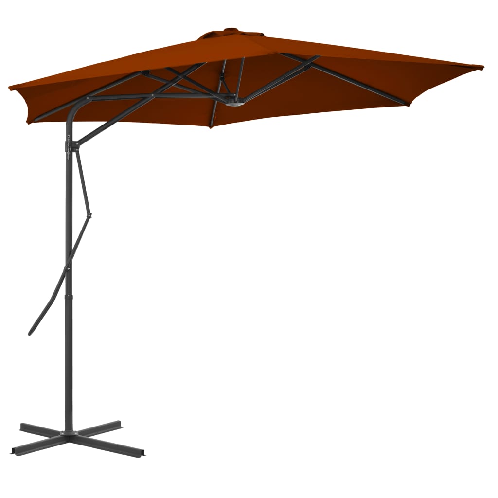 Umbrelă Soare De Exterior Cu Stâlp Din Oțel, , 300 Cm
