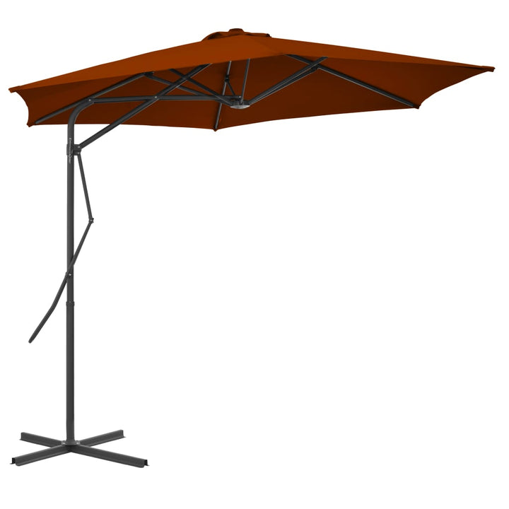 Umbrelă Soare De Exterior Cu Stâlp Din Oțel, , 300 Cm