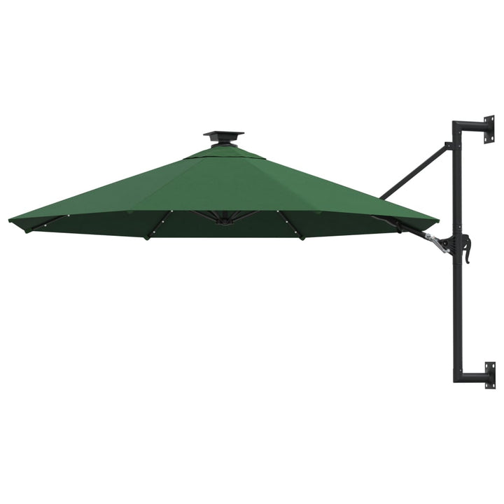 Umbrelă Soare Montaj Pe Perete Led Stâlp Metal 300 Cm