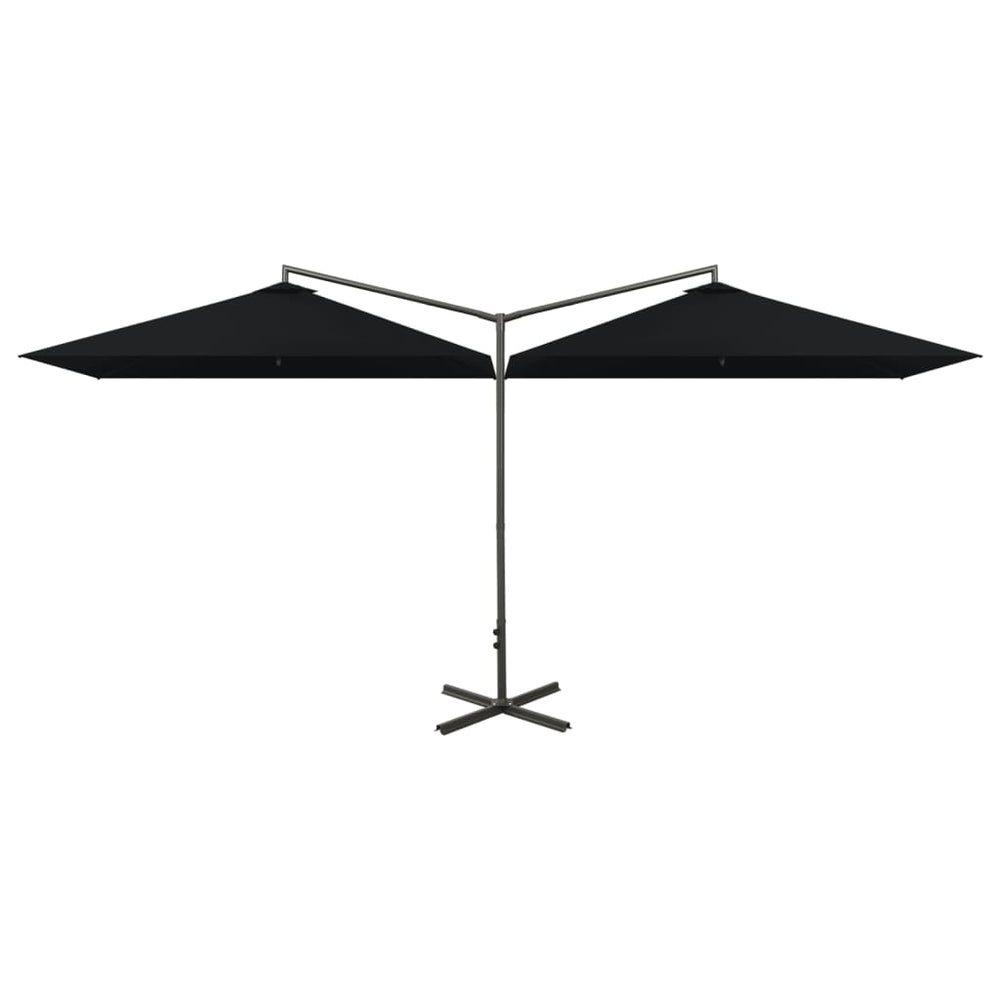 Umbrelă De Soare Dublă, Stâlp Din Oțel, , 600X300 Cm
