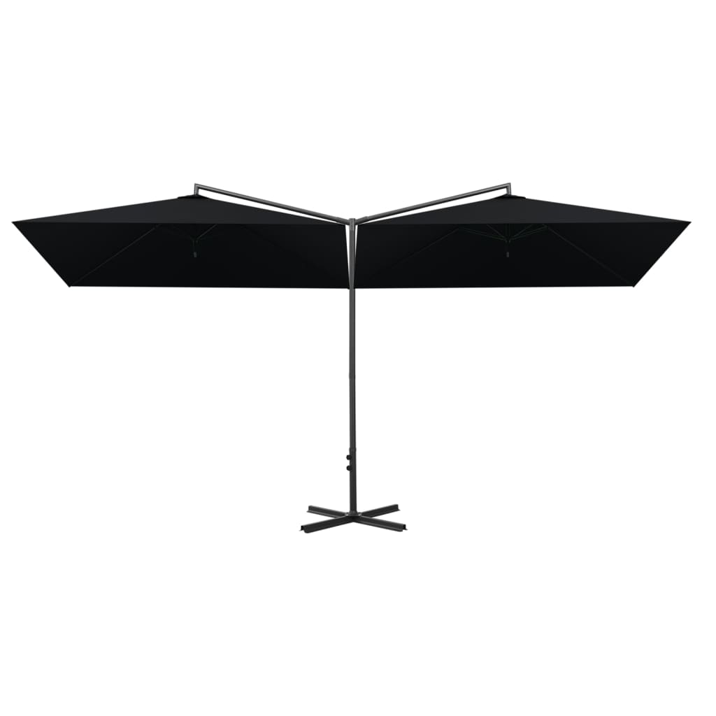 Umbrelă De Soare Dublă, Stâlp Din Oțel, , 600X300 Cm