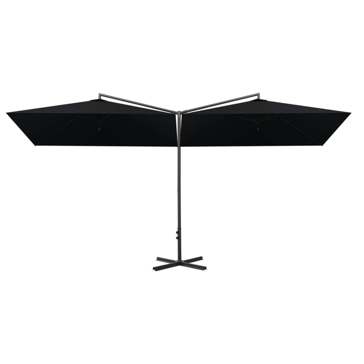 Umbrelă De Soare Dublă, Stâlp Din Oțel, , 600X300 Cm