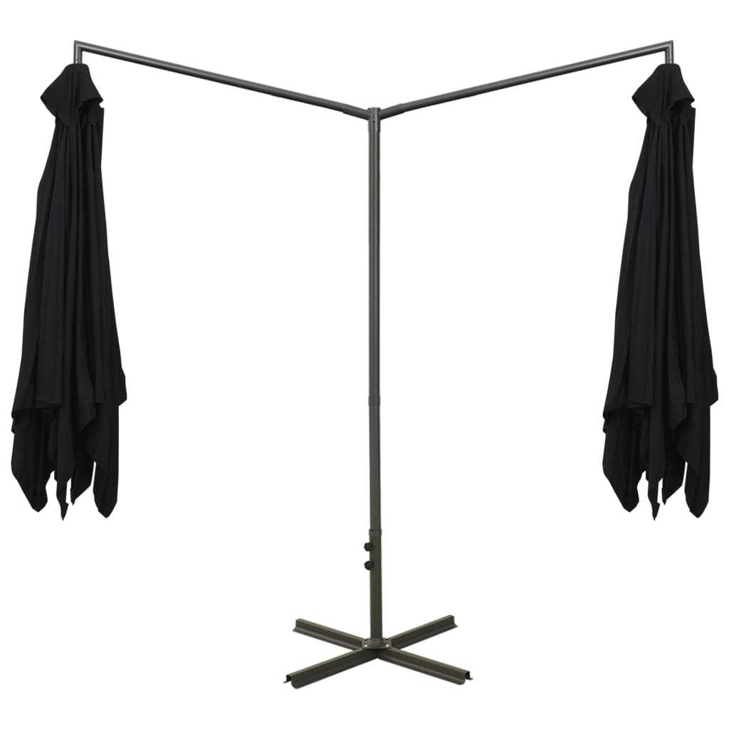 Umbrelă De Soare Dublă, Stâlp Din Oțel, , 600X300 Cm