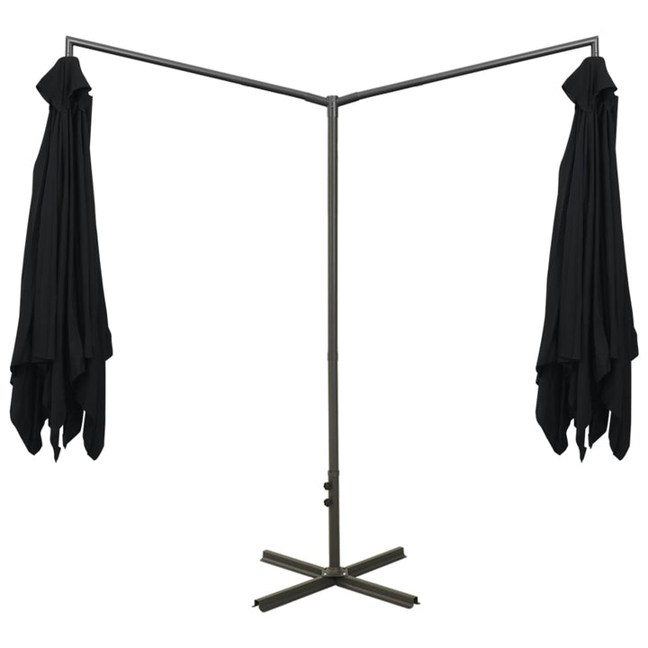 Umbrelă De Soare Dublă, Stâlp Din Oțel, , 600X300 Cm