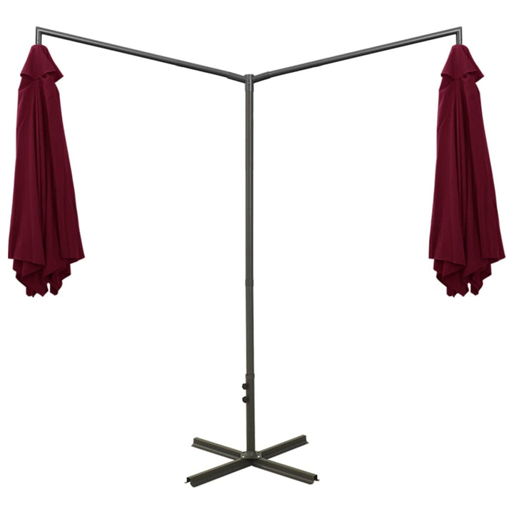 Umbrelă De Soare Dublă, Stâlp Din Oțel, , 600 Cm