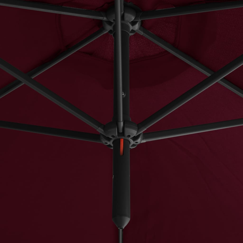 Umbrelă De Soare Dublă, Stâlp Din Oțel, , 600 Cm