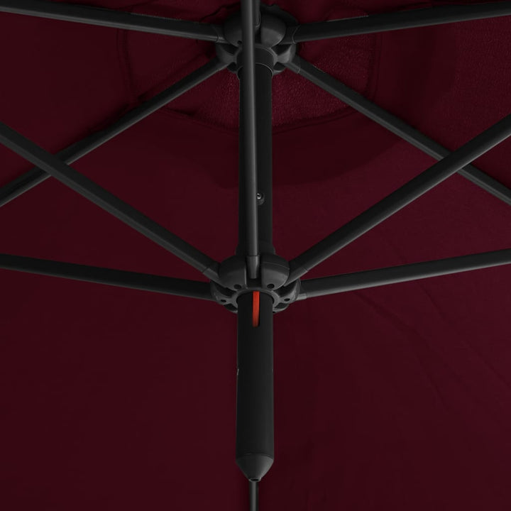 Umbrelă De Soare Dublă, Stâlp Din Oțel, , 600 Cm