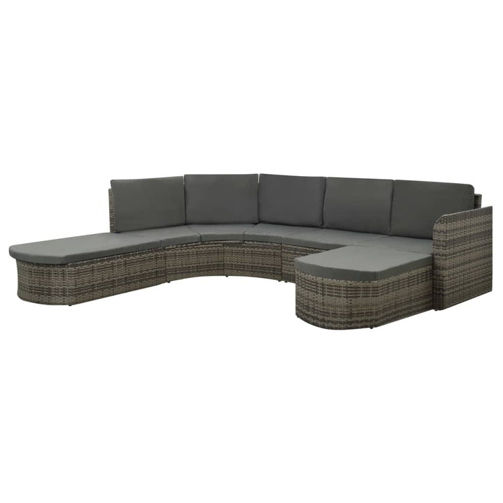Set Mobilier De Grădină Cu Perne, 4 Piese, , Poliratan