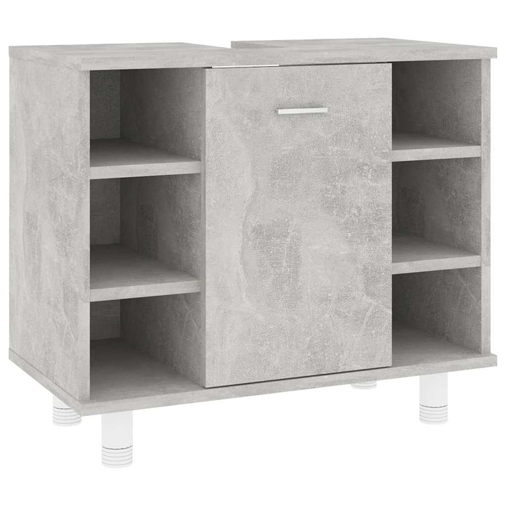 Dulap De Baie, Gri Beton, 60X32X53,5 Cm, Lemn Prelucrat