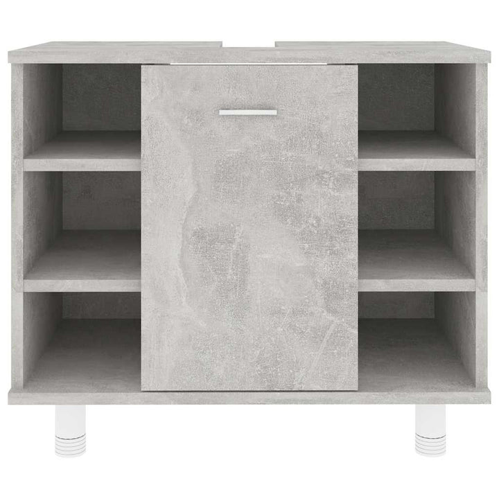 Dulap De Baie, Gri Beton, 60X32X53,5 Cm, Lemn Prelucrat