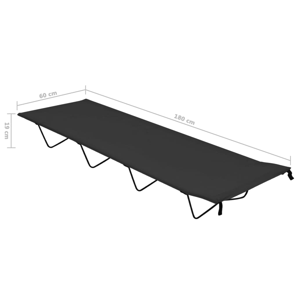 Pat De Camping, , 180X60X19 Cm, Țesătură Oxford Și Oțel