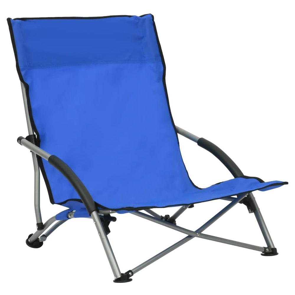 Scaune De Plajă Pliante, 2 Buc., , Material Textil