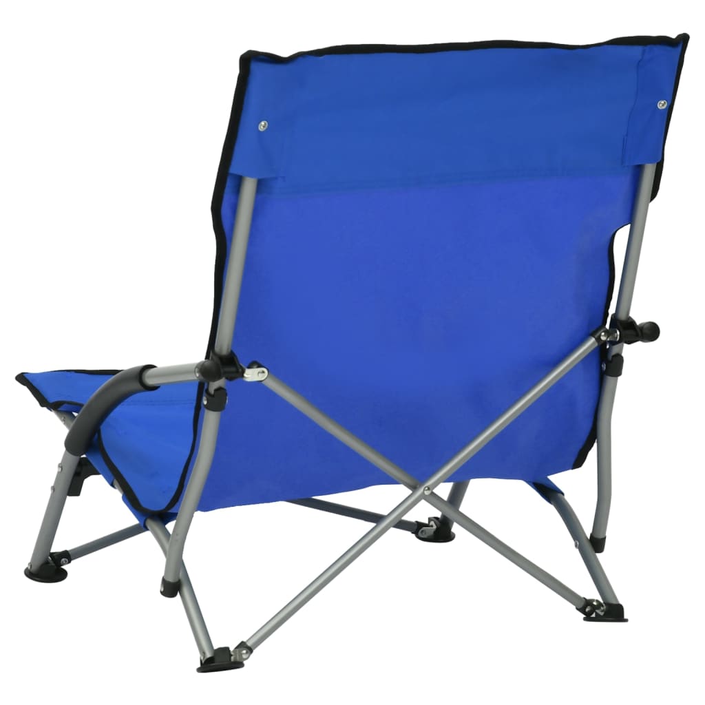 Scaune De Plajă Pliante, 2 Buc., , Material Textil
