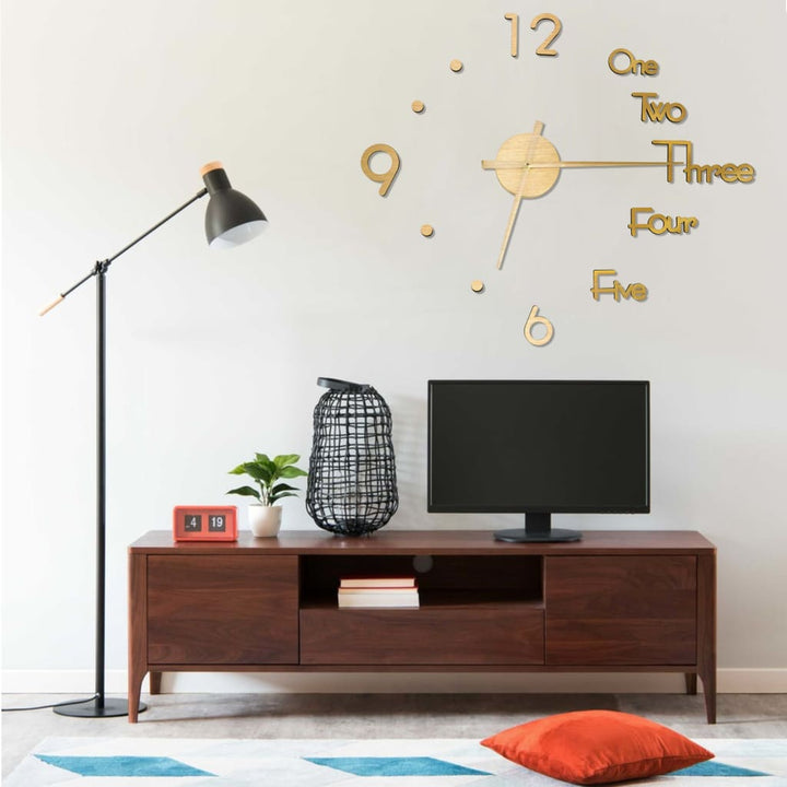 Ceas De Perete 3D Design Modern, , 100 Cm, Xxl
