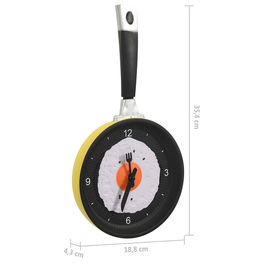 Ceas De Perete Cu Design Tigaie Cu Ou Prăjit, 18,8 Cm