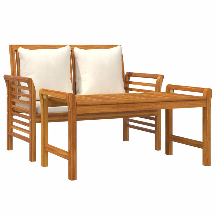 Set Mobilier Grădină Cu Perne , 2 Piese, Lemn Masiv