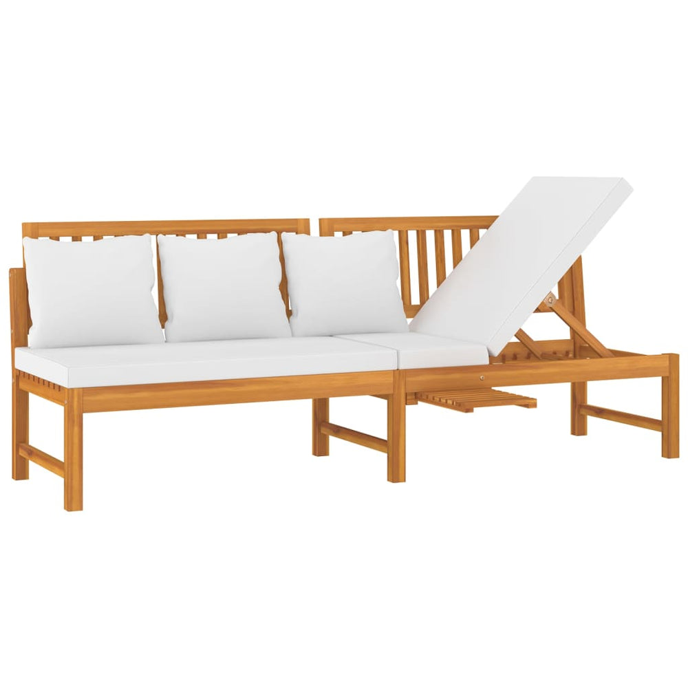 Pat De Zi Cu Perne , 200X60X75 Cm, Lemn Masiv De Acacia