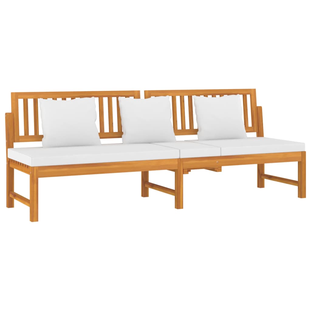 Pat De Zi Cu Perne , 200X60X75 Cm, Lemn Masiv De Acacia