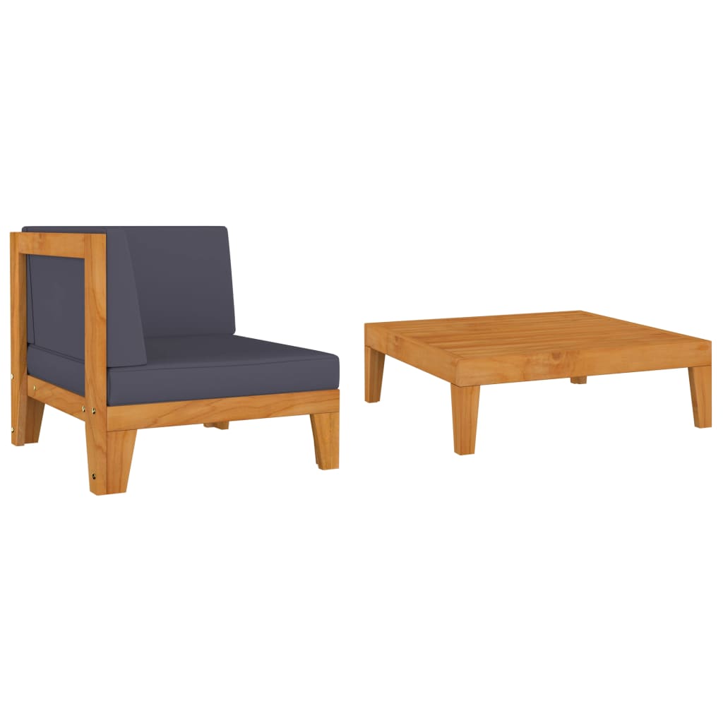 Taburet Modular, Cu Pernă Alb , Lemn Masiv De Acacia