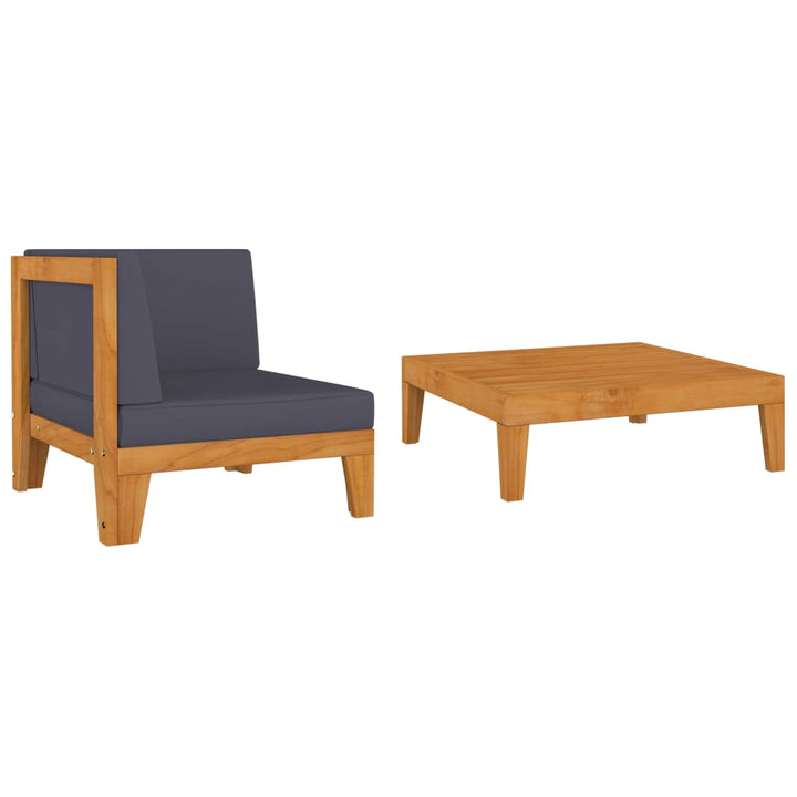 Taburet Modular, Cu Pernă Alb , Lemn Masiv De Acacia