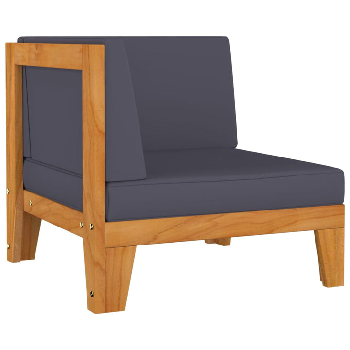 Taburet Modular, Cu Pernă Alb , Lemn Masiv De Acacia