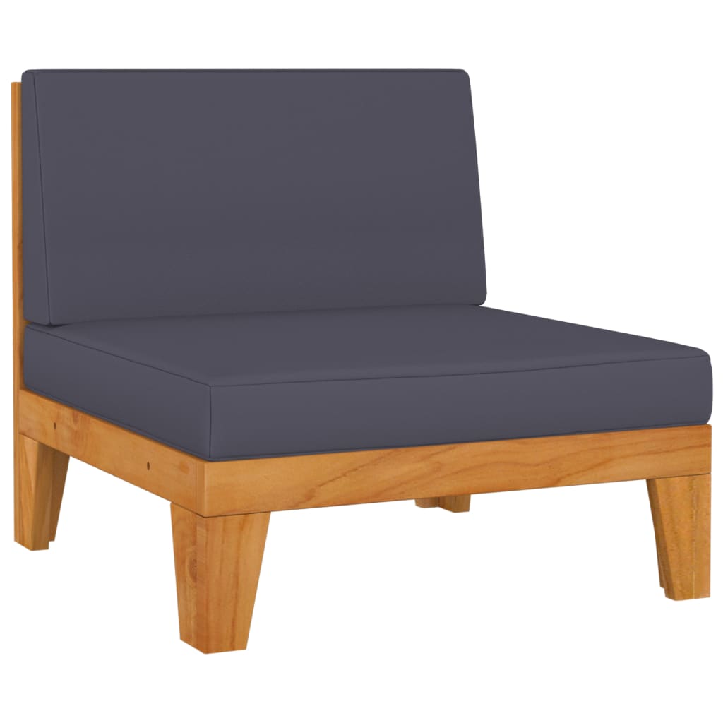Taburet Modular, Cu Pernă Alb , Lemn Masiv De Acacia