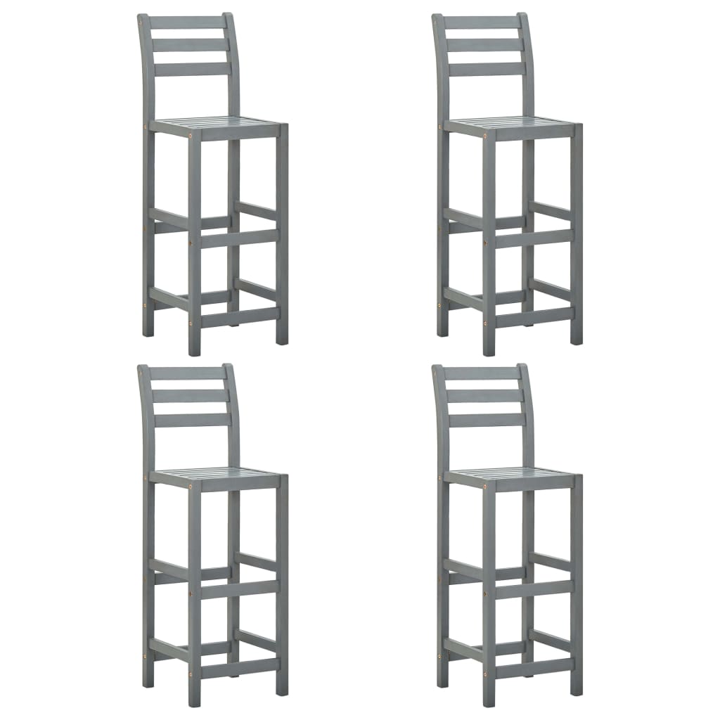 Scaune De Bar, 2 Buc., Lemn Masiv De Acacia