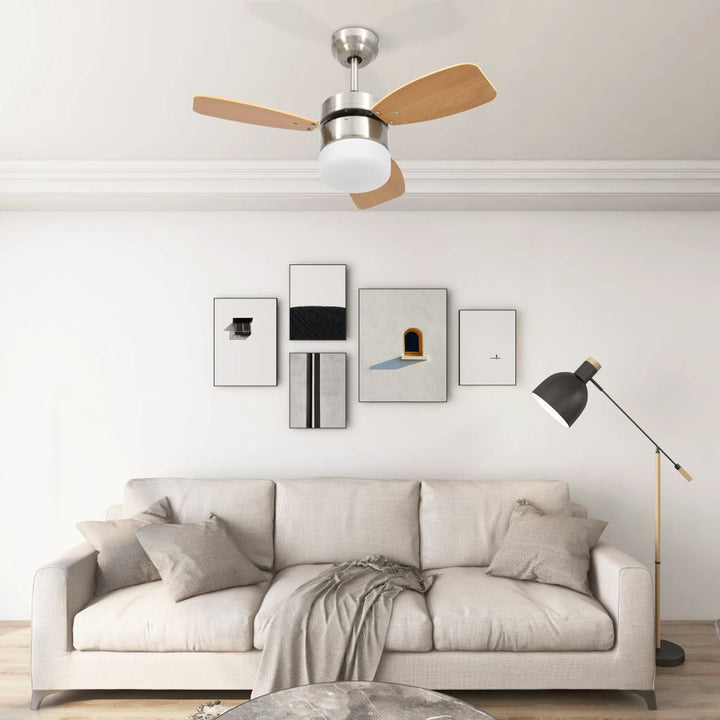Ventilator Tavan Cu Iluminare/Telecomandă, , 76 Cm