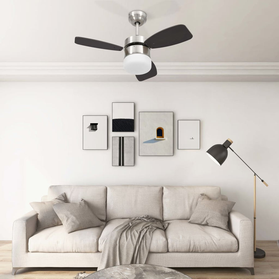 Ventilator Tavan Cu Iluminare/Telecomandă, , 76 Cm