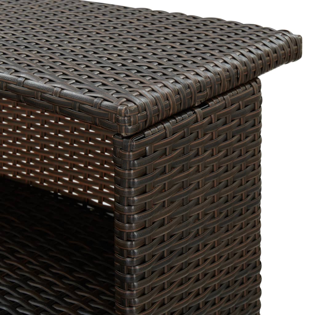 Masă De Bar De Grădină, , 120X55X110 Cm, Poliratan