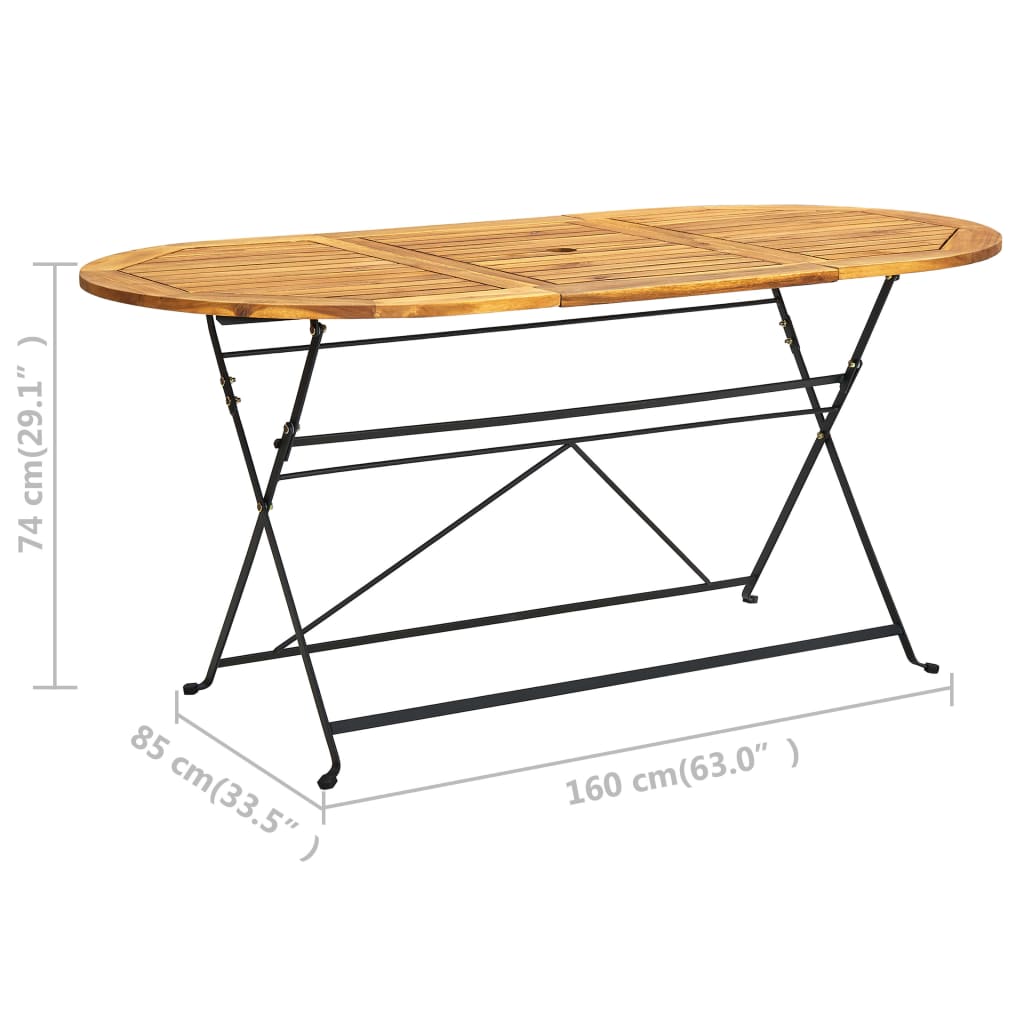 Masă De Grădină, , Lemn Masiv De Acacia, Oval