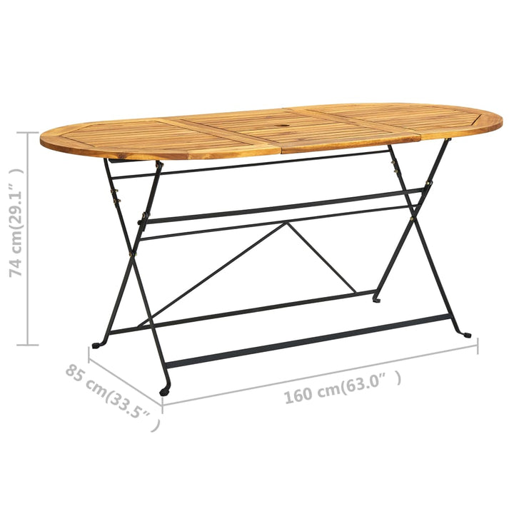 Masă De Grădină, , Lemn Masiv De Acacia, Oval