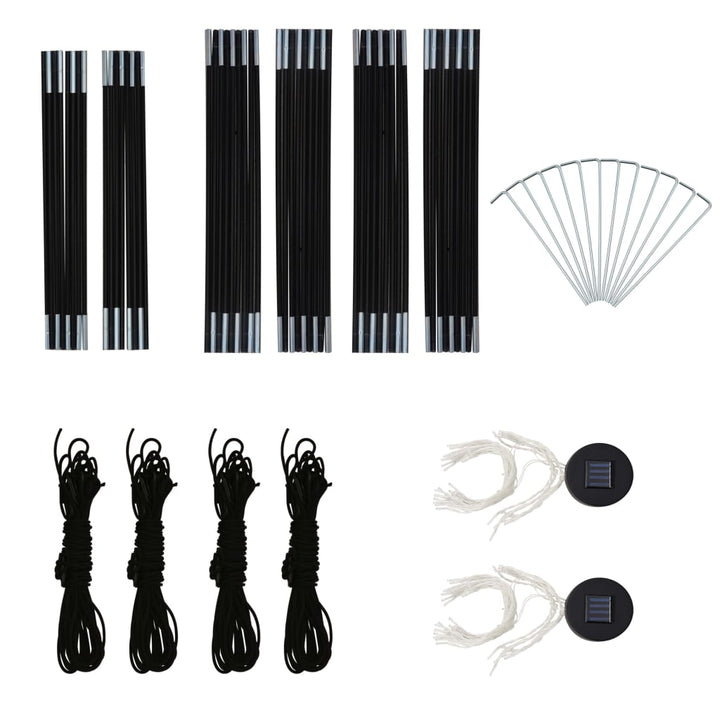 Cort Petrecere Cu Led, 4 Pereți, Gri&Portocaliu, 3,6X3,6X2,3 M