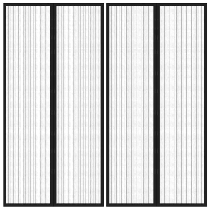 Perdea De Ușă Anti-Insecte Cu Magnet, 2 Buc., Negru,