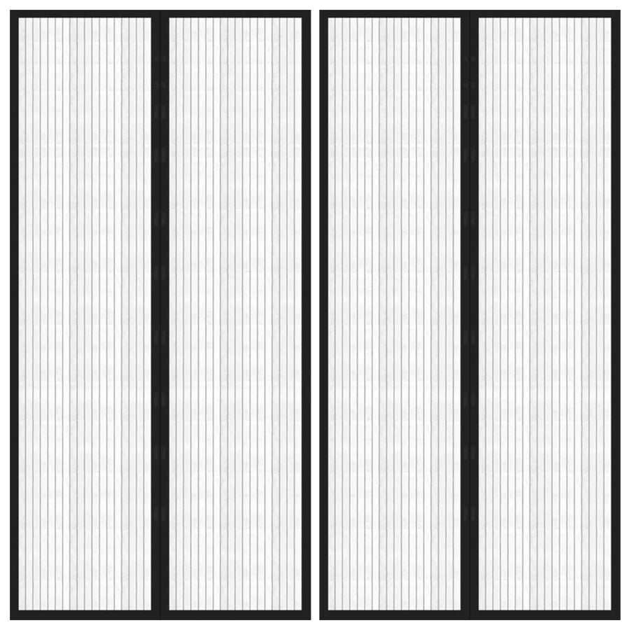 Perdea De Ușă Anti-Insecte Cu Magnet, 2 Buc., Negru,
