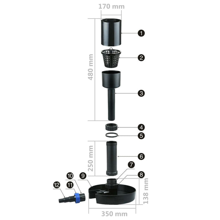Skimmer Vertical Pentru Suprafața Apei Iazului