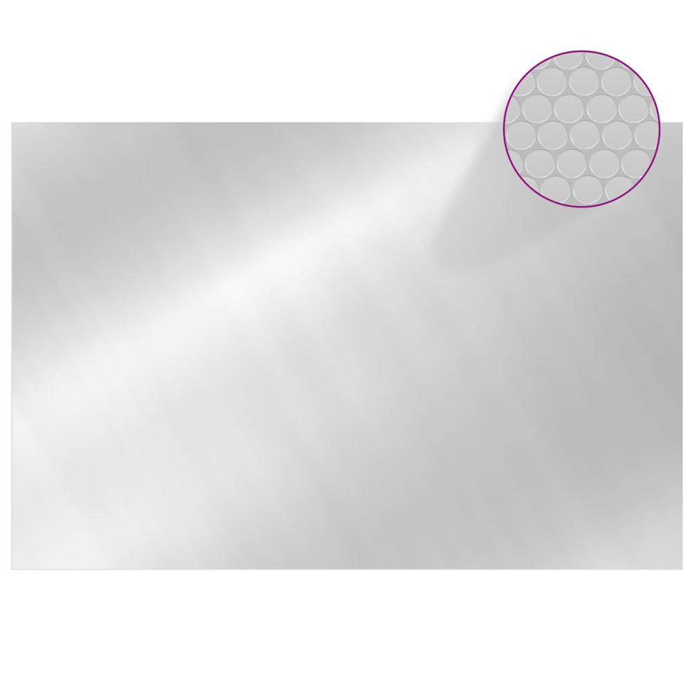 Folie Solară Plutitoare Piscină Dreptunghiular Argintiu 6X4M Pe