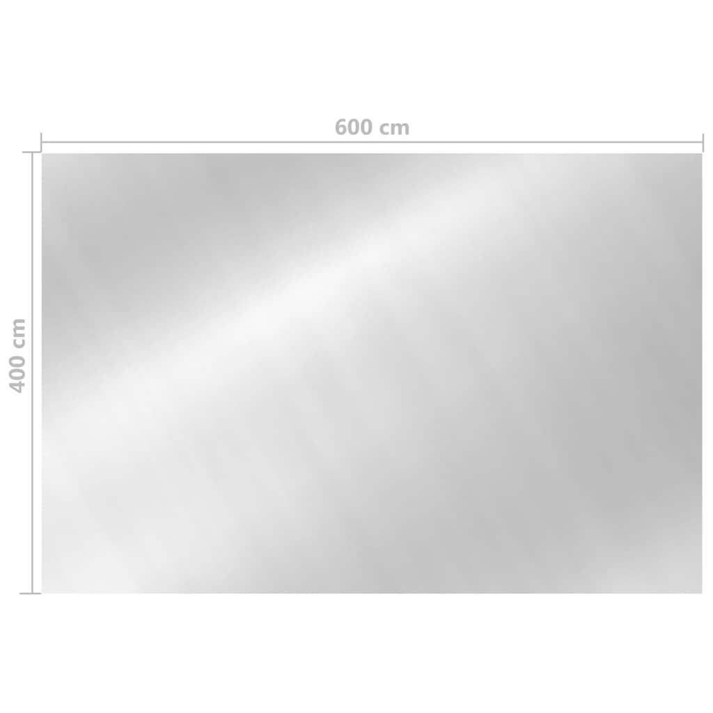 Folie Solară Plutitoare Piscină Dreptunghiular Argintiu 6X4M Pe